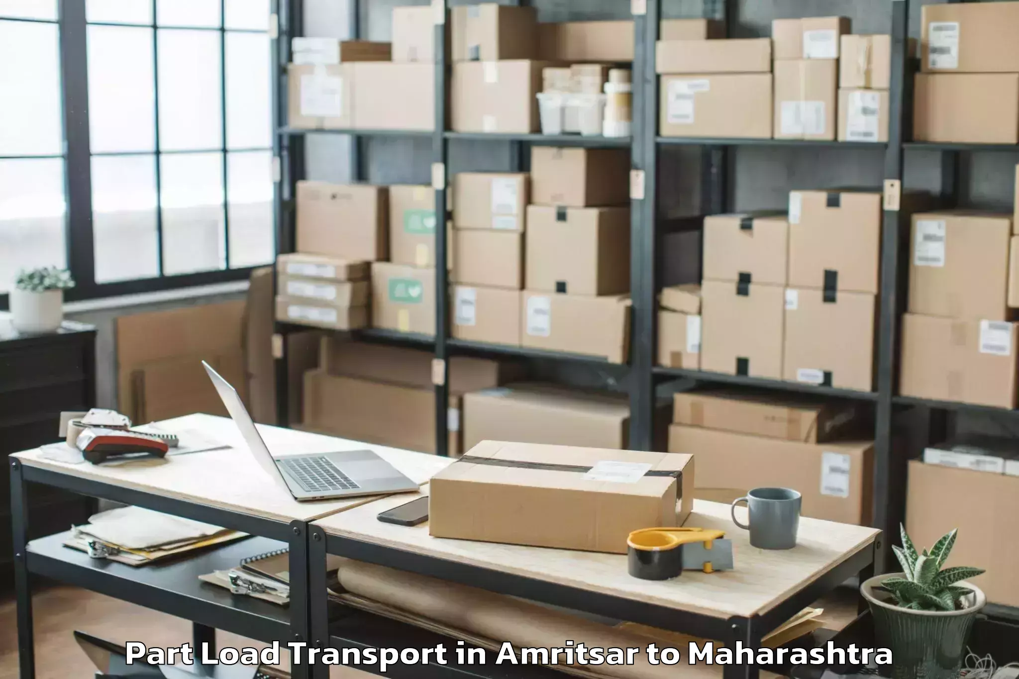 Book Amritsar to Ghugus Part Load Transport